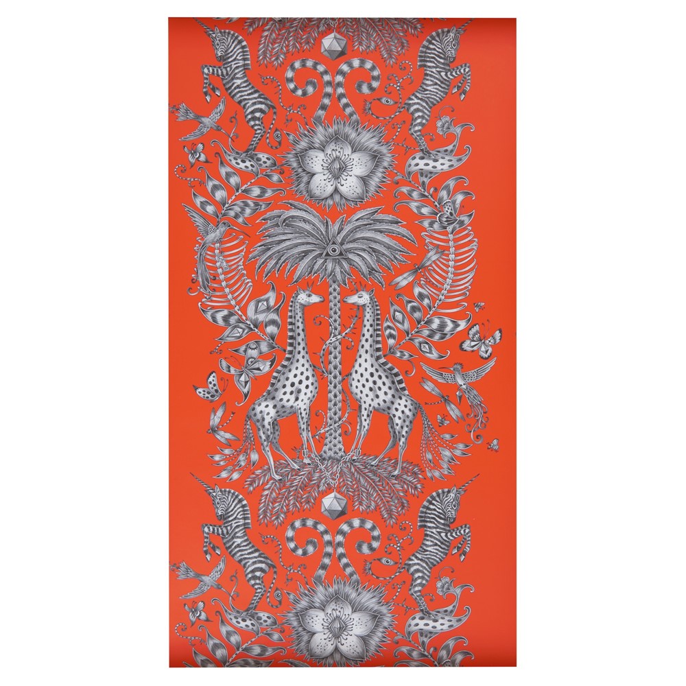 Kruger Wallpaper W0102 02 by Emma J Shipley in Flame Orange